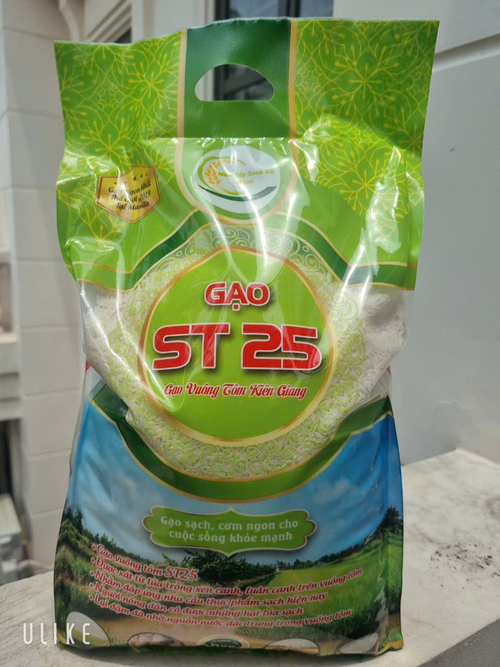 Gạo ST25 - Gạo Vuông Tôm Kiên Giang ( Túi 5kg)