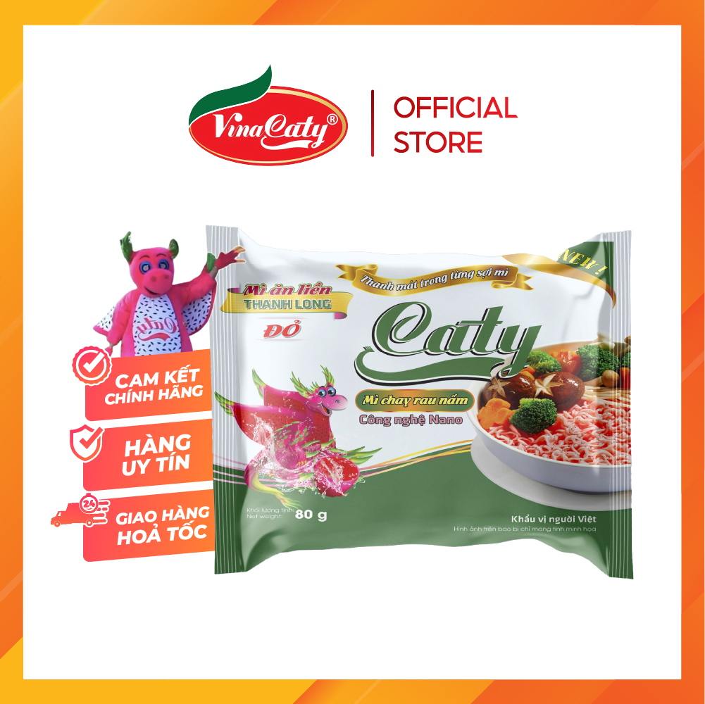 Mì Thanh Long Chay Rau Nấm Caty 80g
