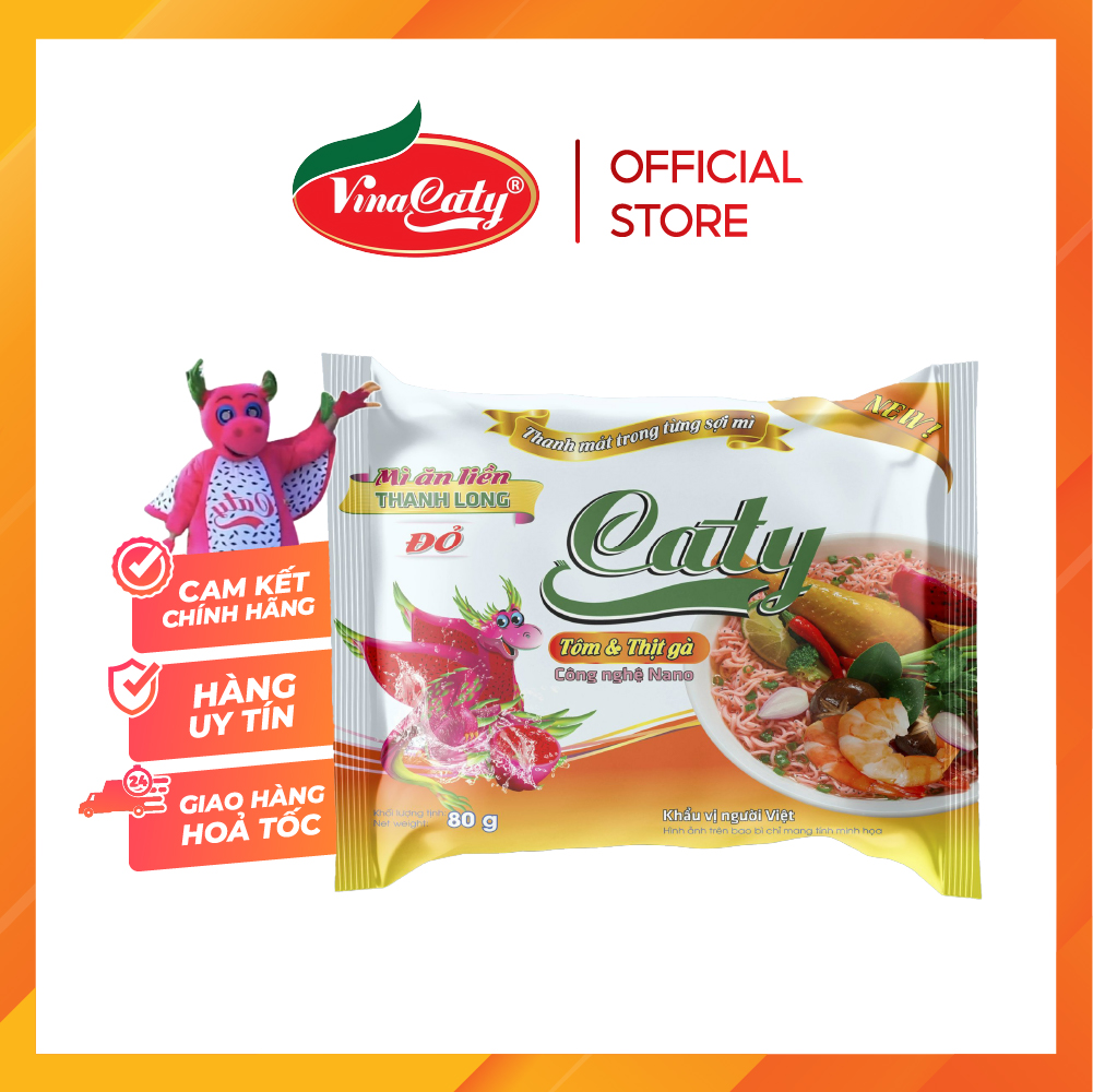 Mì Thanh Long Tôm và Thịt Gà Caty 80g