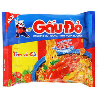 Mì Gấu Đỏ Tôm Và Gà Gói 63G