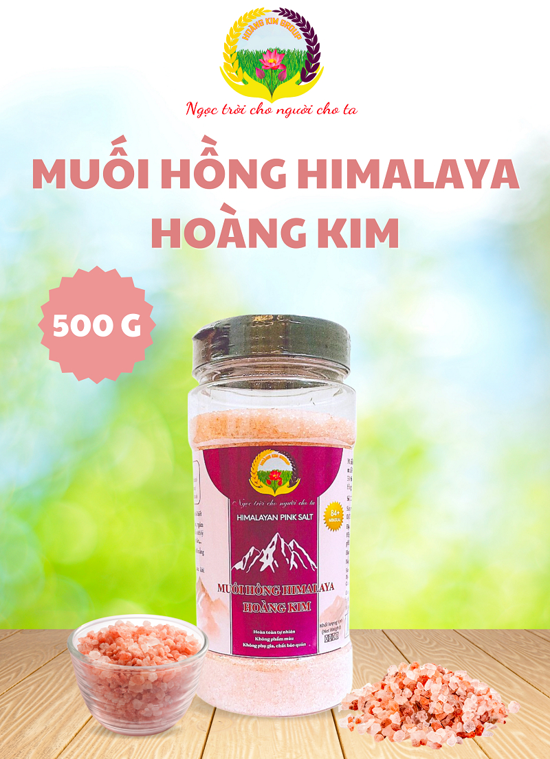 Muối Hồng Cao Cấp – HIMALAYA HOÀNG KIM (500GR / Hộp)