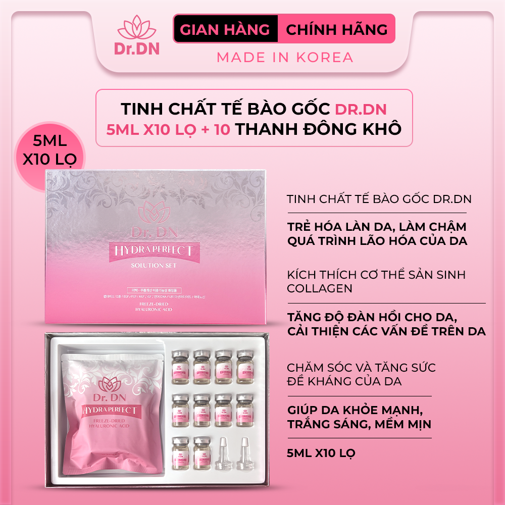 Tinh Chất Tế Bào Gốc Dr.DN 5ml x10 lọ + 10 thanh đông khô