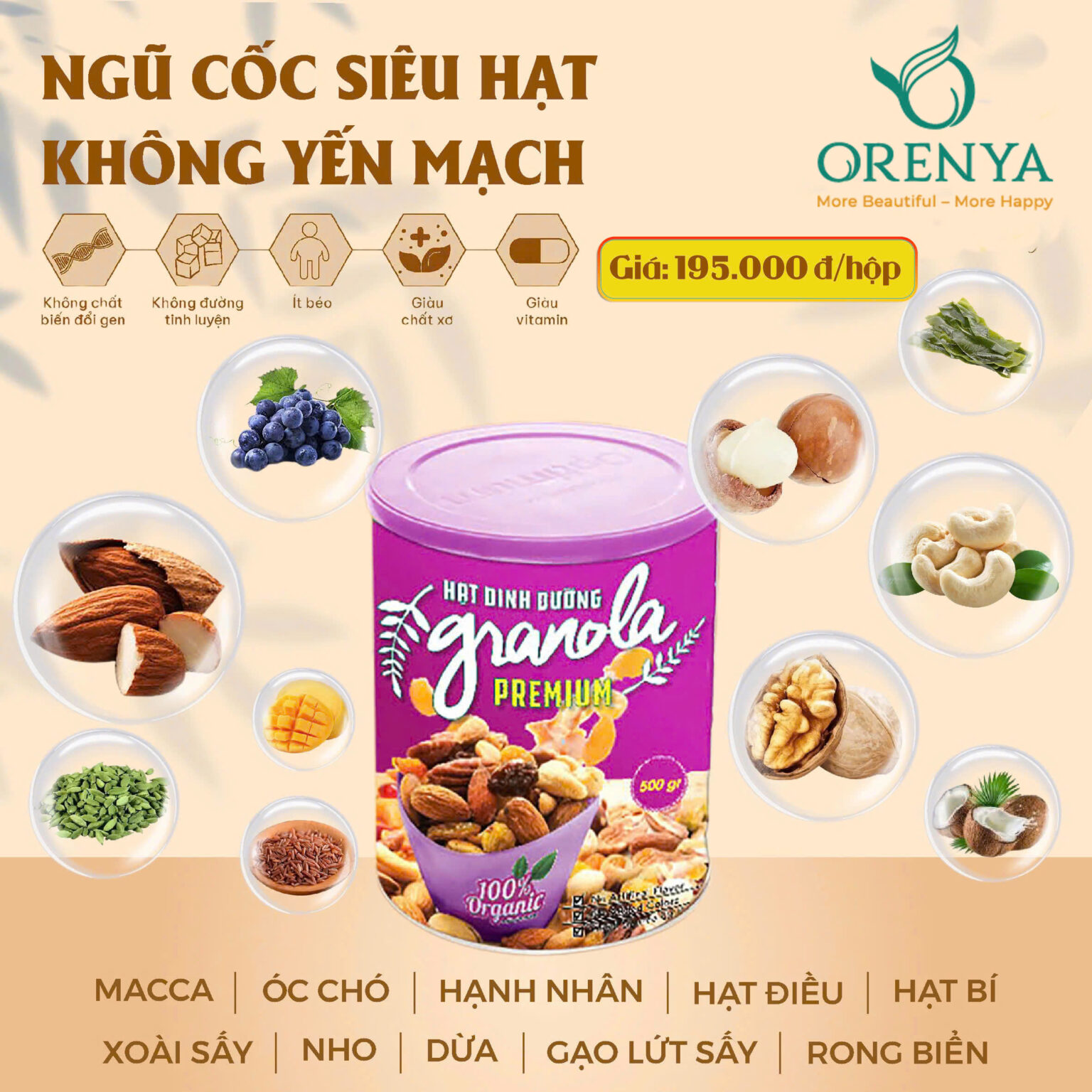 Hạt dinh dưỡng Granola Premium