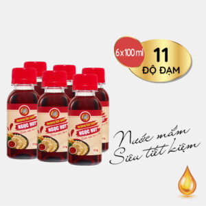 Nước mắm Ngọc Huy | 11 độ đạm | 100 mL | Lốc 6 chai