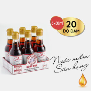 Nước Mắm Ngọc Huy | 20 độ đạm | 60 mL | Lốc 6 chai