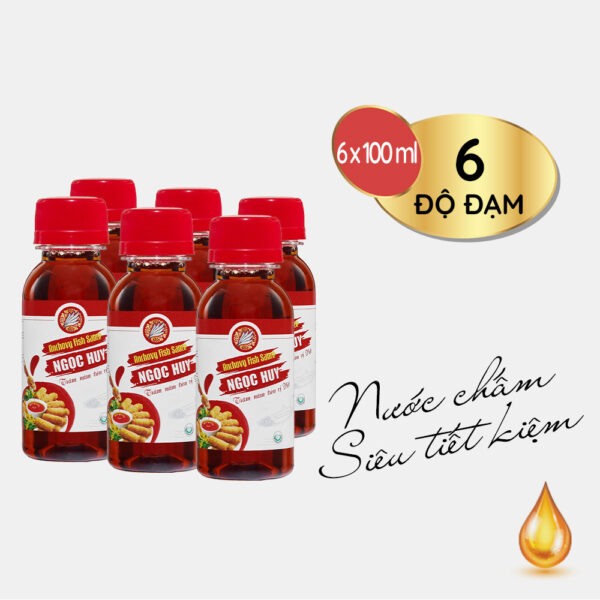 Nước chấm Ngọc Huy | 6 độ đạm | 100 mL | Lốc 6 chai