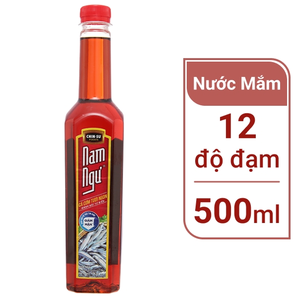 Nước mắm cá cơm Nam Ngư 12 độ đạm chai 500ml