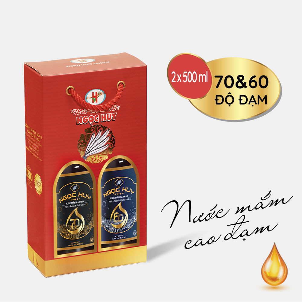 Hộp quà Ngọc Huy | 60 và 70 độ đạm | 500 mL